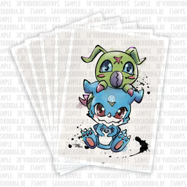 Veemon & Wormmon – Sleeves